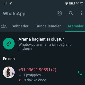 WhatsApp'ta Yurt Dışı Numaralardan Aramalar