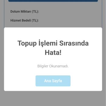 EGO Genel Müdürlüğü EGO Kartıma Para Yükleyemiyorum!