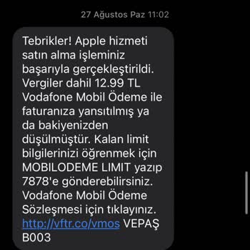 Vodafone Vepaş Gereksiz Sözleşmesiz Para Kesimi