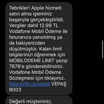 Vodafone Vepaş Gereksiz Sözleşmesiz Para Kesimi
