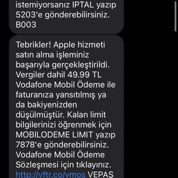Vodafone Vepaş Gereksiz Sözleşmesiz Para Kesimi