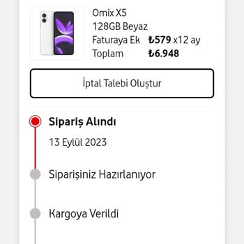Vodafone Yanımda Uygulamasından Telefon Siparişi Hakkında
