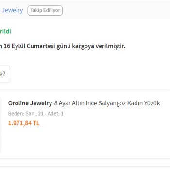 Trendyol 20 Gündür Bekletilmeme Rağmen Yanlış Ölçü Yüzük Çözümsüzlük