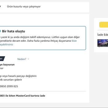 Amazon.com.tr Fiyatını Yükselttiği Kusurlu Üründe Değişim Yapmıyor