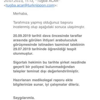 Türk Nippon Sigorta Kesinlikle Yaptırmayın Arkanızda Durmuyorlar!