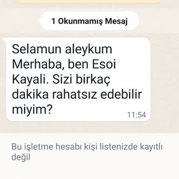 WhatsApp Yabancı Numaradan Mesaj