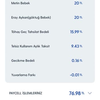 TÖHAŞ Turkcell Daha Fatura Gelmeden Geç Fatura Ödeme Bedeli Yansıyor.