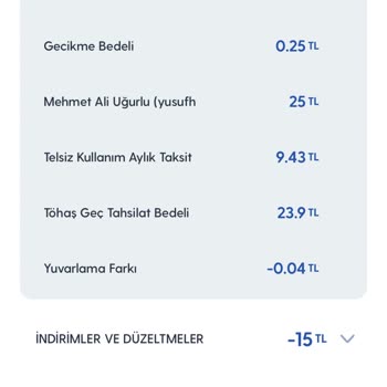 TÖHAŞ Turkcell Daha Fatura Gelmeden Geç Fatura Ödeme Bedeli Yansıyor.