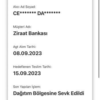 AGT Kurye (aynigunteslim.com) KYK Kartı Kargomun Teslim Edilmemesi
