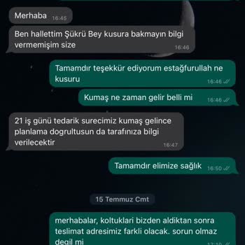 Enza Home Koltuk Yüzü Değişimine Giden Koltuğumu 3 Aydır Teslim Etmedi