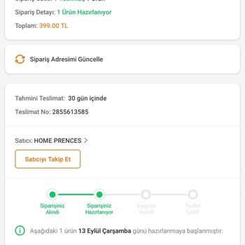 Trendyol Kargoya Verilmeyen Sipariş.