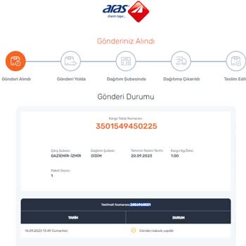 Aras Kargo Kargo Gönderim Sorunu