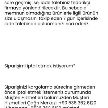 Neska_Butik Ayıplı ve Yanlış Ürün