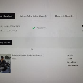 Oyku Wear Siparişim Kargolanmadı