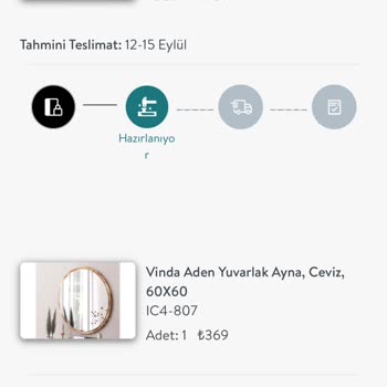 Satın Aldığım Ürünüm Vivense Tarafından Teslim Edilmedi