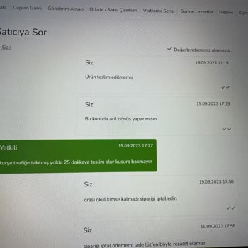Çiçek Sepeti Ürünün Teslim Edilmemesi