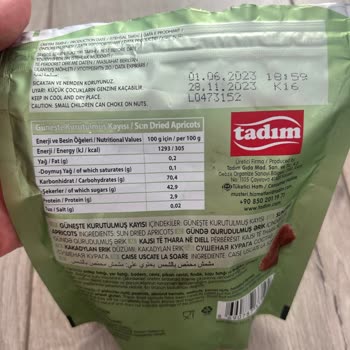 Tadım Kuru Kayısı Bozuk Çıktı