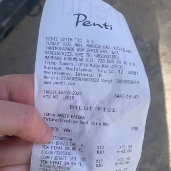 Penti Aldığım Ürün Değilim İsteği