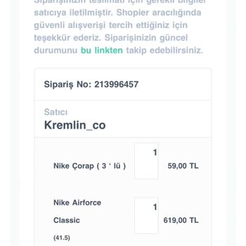 Shopier'den Alınan Ürüne İade İsteği
