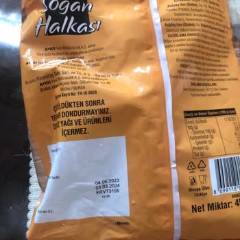 Nimet Gıda Soğan Halkası Fabrika Hatalı