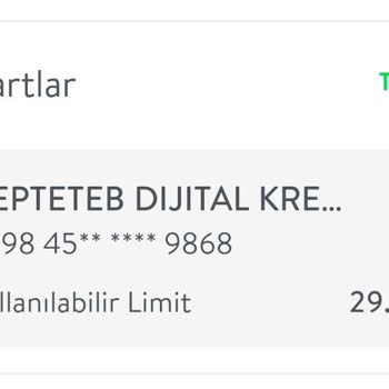 TEB Onaylı Kart Yollandı Fakat Limit Blokesi Var