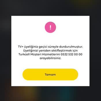 TV+ Abonelik İşlemleri Hatası