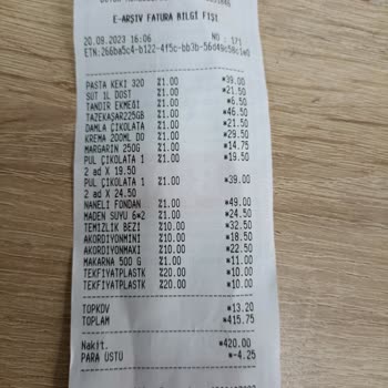 BİM Raf Fiyatı İle Ödenen Miktar Farkı