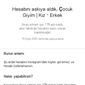 Instagram Hesabım Sebepsiz Yere Askıya Alındı