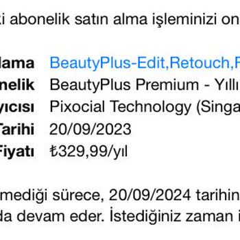 BeautyPlus Ücret İadesi Talebi