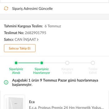 Trendyol 4 Temmuzda Aldığım Ürün Hala Gelmedi.