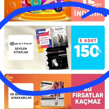 Hepsiburada 5 Kitap 150TL Kampanya Yalanı