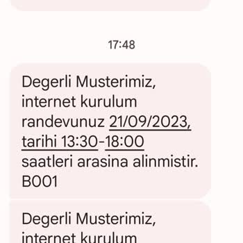 Türk Telekom Fiber Kurulumu Randevu Sorunu