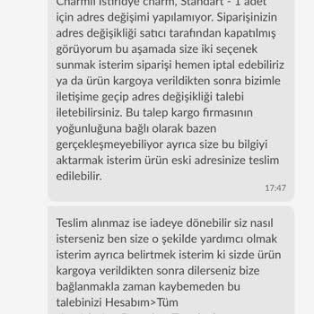 Trendyol Ürünü İptal Etmiyor