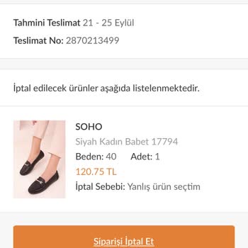 Trendyol Ürünü İptal Etmiyor