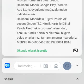 Halkbank'a Hoşgeldin Mesajı Geldi