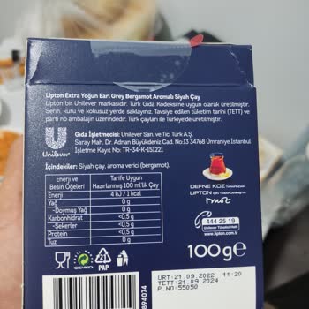 Lipton Çay İçinden Farklı Madde Çıkması