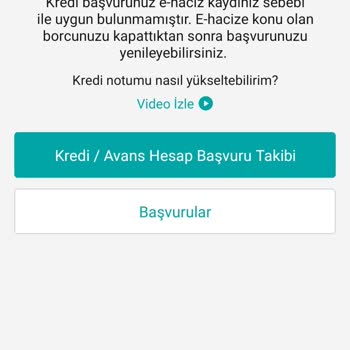 Garanti BBVA Emeklilik ve Hayat E-haciz, Kredi Olumsuzluğu