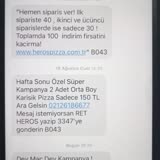 Hero's Pizza'da Yalan Mesaj