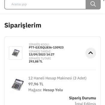 Epttavm 1 Hafta Sonra Siparişi İptal Etti