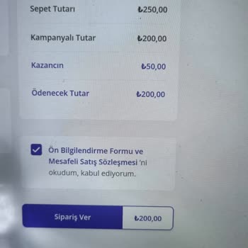 GetirYemek Kampanya Üzerinden Problem