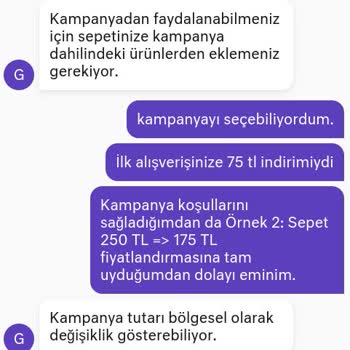 GetirYemek Kampanya Üzerinden Problem