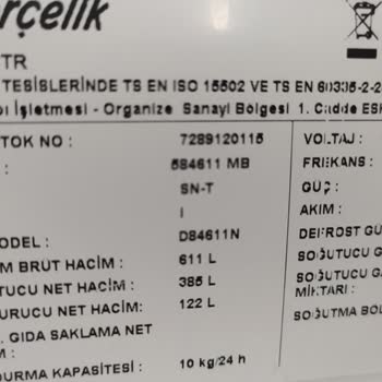 Arçelik Marka Nf Buzdolabının İadesini İstiyorum