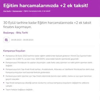 Yapı Kredi Bankası'nın Ek Taksit Kampanyasındaki Mağduriyetim