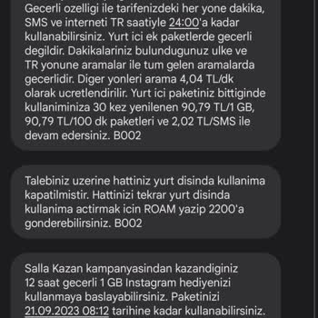 Turkcell Yurt Dışı Hatalı Faturalandırma