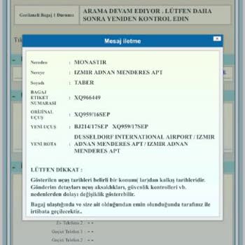 Sunexpress Hava Yolları Kayıp,Gecikmeli Bagaj Mağduriyeti