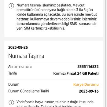 Vodafone Operatör Değişikliği Sorunu