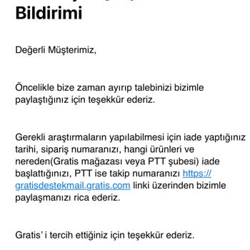 Gratis Com TR Alışveriş Pişmanlığı; Etkili İşletilemeyen İade Süreci