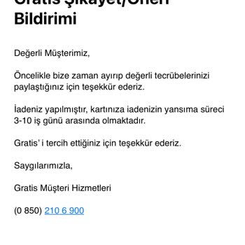 Gratis Com TR Alışveriş Pişmanlığı; Etkili İşletilemeyen İade Süreci
