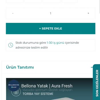 Bellona Ürün Kargoya Verilmemesi