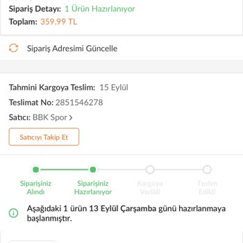Trendyol İptal Edilen Sipariş